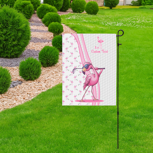 Pink and white flamingo pattern Golf ball skin Custom Golf Garden Flag, Personalized Golfing Gift D02 NQS9901