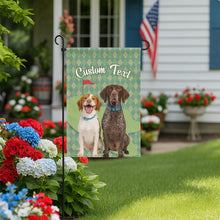 Load image into Gallery viewer, Custom text and pet photo green argyle pattern golf Garden Flag, Personalized Golfing Gift NQS9905