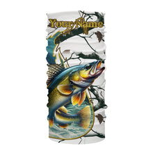 Load image into Gallery viewer, Ice fishing walleye winter camo custom long sleeve fishing shirts, walleye jerseys NQS3992