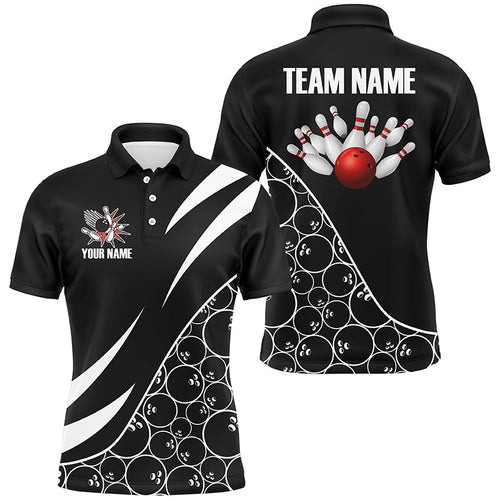 Black and white Bowling camo League Jerseys For Men Custom Retro Bowling Shirts For Team Bowlers NQS7558