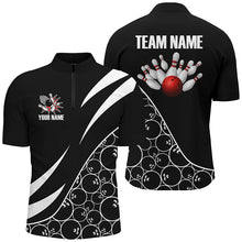 Load image into Gallery viewer, Black and white Bowling camo League Jerseys For Men Custom Retro Bowling Shirts For Team Bowlers NQS7558