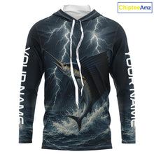 Load image into Gallery viewer, Sailfish fishing Lightning thunder Custom UV protection Sailfish fishing long sleeve shirt jerseys NQS10036