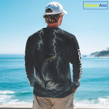Load image into Gallery viewer, Sailfish fishing Lightning thunder Custom UV protection Sailfish fishing long sleeve shirt jerseys NQS10036