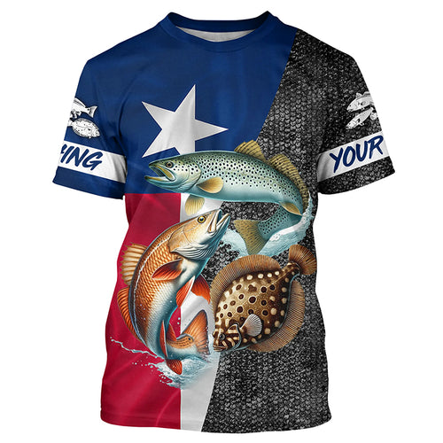 Texas Slam Fishing Custom long sleeve Fishing Shirts for men Redfish trout flounder Fishing jerseys NQS6729