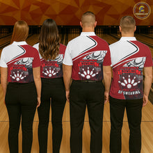 Load image into Gallery viewer, Funny Bowling Shirts For Women custom name There is no crying in bowling just lots of swearing NQS11349