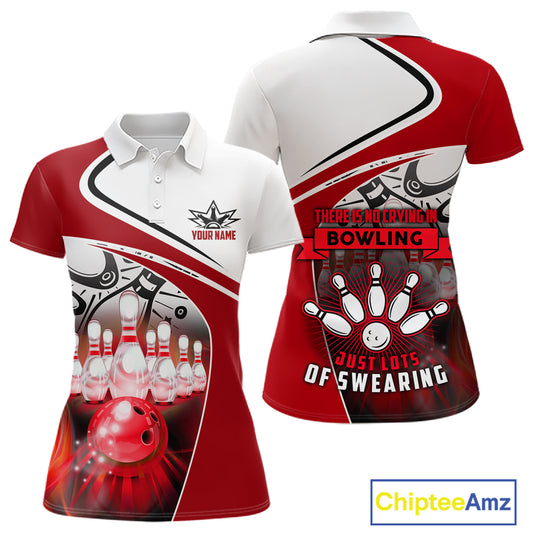 Funny Bowling Shirts For Women custom name There is no crying in bowling just lots of swearing NQS11349