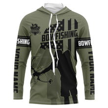 Load image into Gallery viewer, Redfish hunter bowfishing American flag Custom UV sun protection Long sleeve Fishing Shirts jerseys NQS9618
