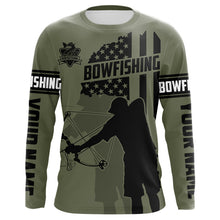 Load image into Gallery viewer, Redfish hunter bowfishing American flag Custom UV sun protection Long sleeve Fishing Shirts jerseys NQS9618
