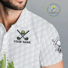 Load image into Gallery viewer, Green and White American Flag Golf Polo shirt for Men Custom patriotic golf team uniform outfit NQS9796
