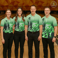 Load image into Gallery viewer, Green Lightning Lion Bowling Polo, Quarter Zip Shirts for Women Custom Lion Bowling Team jerseys NQS11568