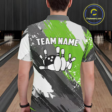 Load image into Gallery viewer, Green Grunge pattern Bowling Team Shirt For Men Custom Bowling jersey Uniform Bowler Outfits NQS10042