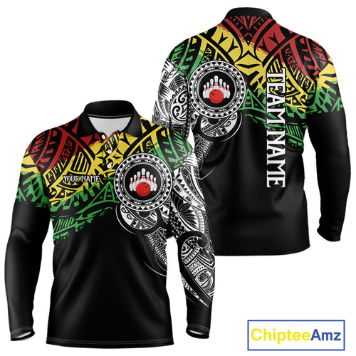 Personalized Tribal pattern Mens Bowling Shirts Custom Bowling outfit  for men Team bowling jersey NQS9813