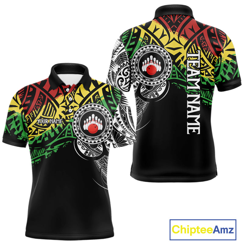 Personalized Tribal pattern Mens Bowling Shirts Custom Bowling outfit  for men Team bowling jersey NQS9813