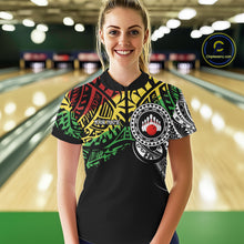 Load image into Gallery viewer, Personalized Tribal pattern Women Bowling Shirts Custom Bowling outfit  for ladies Team bowling jersey NQS9813