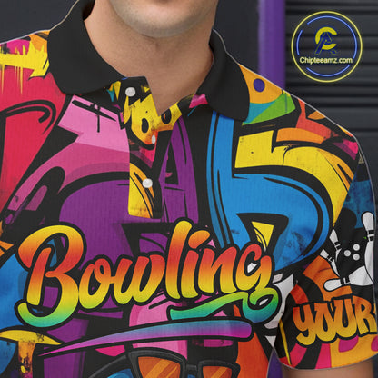 Funny Shark Bowling Shirts For Men Custom Colorful Shark Bowling outfit, Team Bowling Jersey NQS9815