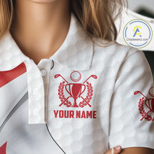 Load image into Gallery viewer, Canadian Flag Golf Polo Shirts For Women Custom team golf jerseys, patriotic golf shirts NQS9929