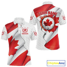 Load image into Gallery viewer, Canadian Flag Golf Polo Shirts For Men Custom team golf jerseys, patriotic golf shirts NQS9929