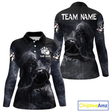 Load image into Gallery viewer, Custom Smoke Skull reaper Bowling Polo, 1/4 Zip Shirts for Women, Team bowling outfit Jerseys NQS11596