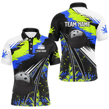 Load image into Gallery viewer, Mens Polo, Quarter Zip bowling shirts Custom black ball green blue camo Bowling Team League Jerseys NQS7741