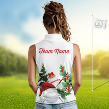 Load image into Gallery viewer, Christmas golf ball clubs Women Sleeveless polo shirts Custom Christmas team golf jerseys NQS10805