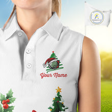 Load image into Gallery viewer, Christmas golf ball clubs Women Sleeveless polo shirts Custom Christmas team golf jerseys NQS10805