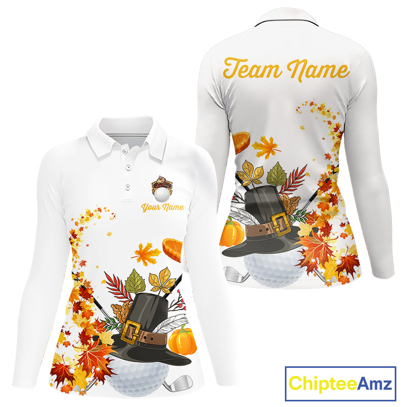 Autumn golf ball clubs Women's polo golf shirts Custom Thanksgiving team golf jerseys NQS10806