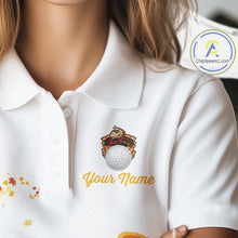 Load image into Gallery viewer, Autumn golf ball clubs Women&#39;s polo golf shirts Custom Thanksgiving team golf jerseys NQS10806
