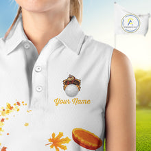 Load image into Gallery viewer, Autumn golf ball clubs Women Sleeveless polo shirts Custom Thanksgiving team golf jerseys NQS10806