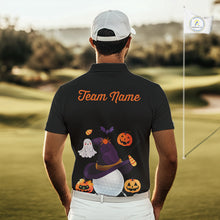 Load image into Gallery viewer, Funny pumpkin golf ball clubs Men&#39;s polo golf shirts Custom Halloween team golf jerseys NQS10807