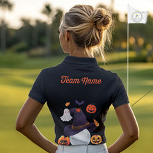 Load image into Gallery viewer, Funny pumpkin golf ball clubs Women&#39;s polo golf shirts Custom Halloween team golf jerseys NQS10807