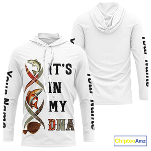 Redfish, Trout, Flounder fishing scales It's in my DNA Custom TX Slam UV Protection fishing shirts NQS10392