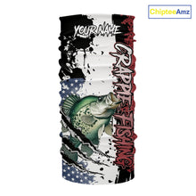 Load image into Gallery viewer, Red, white and blue Crappie fishing American Flag Custom patriotic Crappie fishing jerseys NQS9860