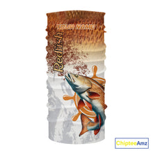 Load image into Gallery viewer, Redfish fishing scales pattern Custom performance long sleeve Fishing Shirts, Red Drum Fishing jersey NQS10086