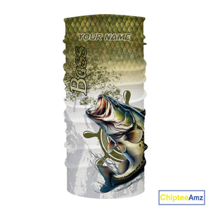 Bass fishing scales pattern Custom performance long sleeve Fishing Shirts, Bass Fishing jersey NQS10087