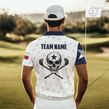 Load image into Gallery viewer, Texas Flag Golf Clubs Skull Golf Camo Men golf polo shirts Custom Patriotic Golf Team Jerseys NQS9936