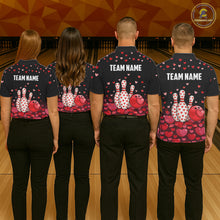 Load image into Gallery viewer, Funny Bowling Heart Pattern Valentine Bowling Shirts For Men Custom Bowling Gifts For him NQS11228
