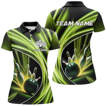 Load image into Gallery viewer, Green Light Bowling Jerseys For Women Custom Ladies Bowling Polo, Quarter-Zip Shirt for Team Bowlers NQS7603