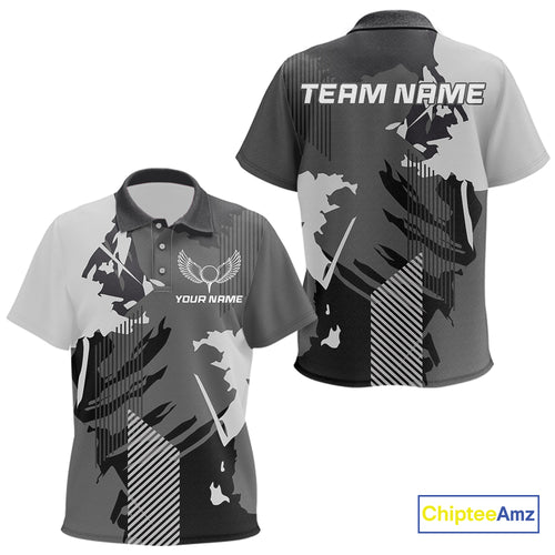 Personalized Gray camo Golf polo shirts for Kid custom camo golf shirt, unique golf gifts NQS9944