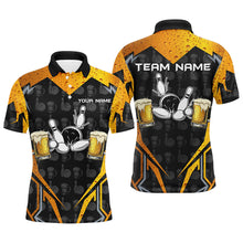 Load image into Gallery viewer, Black Camo Bowling Beer customize bowling shirts for men, Team bowling jerseys gift for bowlers NQS8224