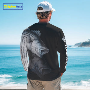 Striped Bass performance Fishing Shirts Custom Striper Fishing Long Sleeve Tournament Fishing Shirts NQS10113