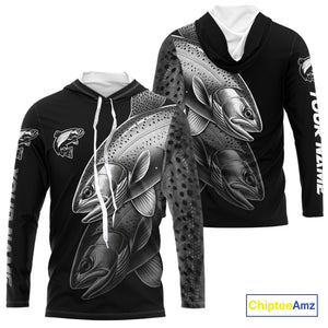 Rainbow Trout performance Fishing Shirts Custom Trout Fishing Long Sleeve Tournament Fishing Shirts NQS10114