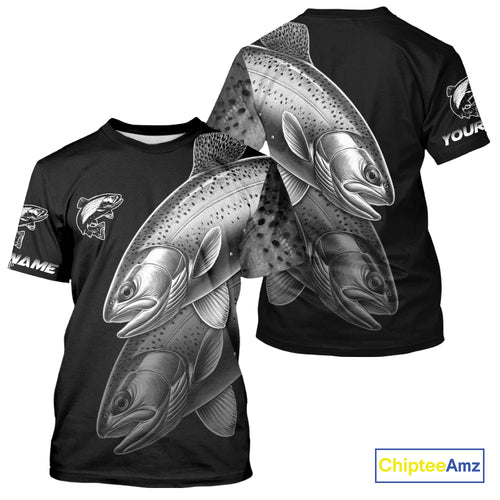 Rainbow Trout performance Fishing Shirts Custom Trout Fishing Long Sleeve Tournament Fishing Shirts NQS10114