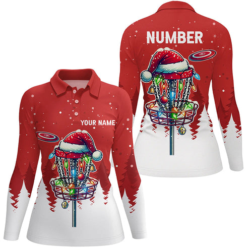Christmas Women disc golf polo shirts custom Christmas disc golf basket Disc golf jerseys NQS8940