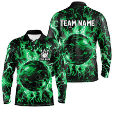 Load image into Gallery viewer, Green camo Bowling ball Mens bowling shirts custom bowling jerseys, bowl gifts for men NQS7628