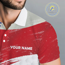 Load image into Gallery viewer, Mens golf polo shirts Texas flag patriotic custom name golf shirts for men, gift for the golfers NQS9968