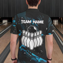 Load image into Gallery viewer, Personalized Blue Camo Bowling Team Shirts For Men Custom Bowling Team jerseys, Gifts For Bowler NQS9718