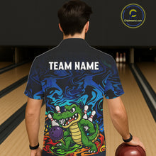 Load image into Gallery viewer, Colorful Funny Alligator Bowling Hawaiian Shirts Custom Bowling Team Jersey, Gift For Bowlers NQS11755