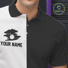 Load image into Gallery viewer, Black and white Retro Bowling shirts For Men Custom team bowling jerseys gift for Bowlers NQS10146
