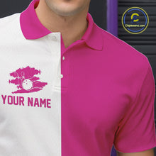 Load image into Gallery viewer, Pink and white Retro Bowling shirts For Men Custom team bowling jerseys gift for Bowlers NQS10147