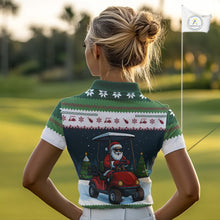 Load image into Gallery viewer, Funny Santa golf ugly Christmas pattern Golf polo shirts for women custom gifts for the golfer NQS11078
